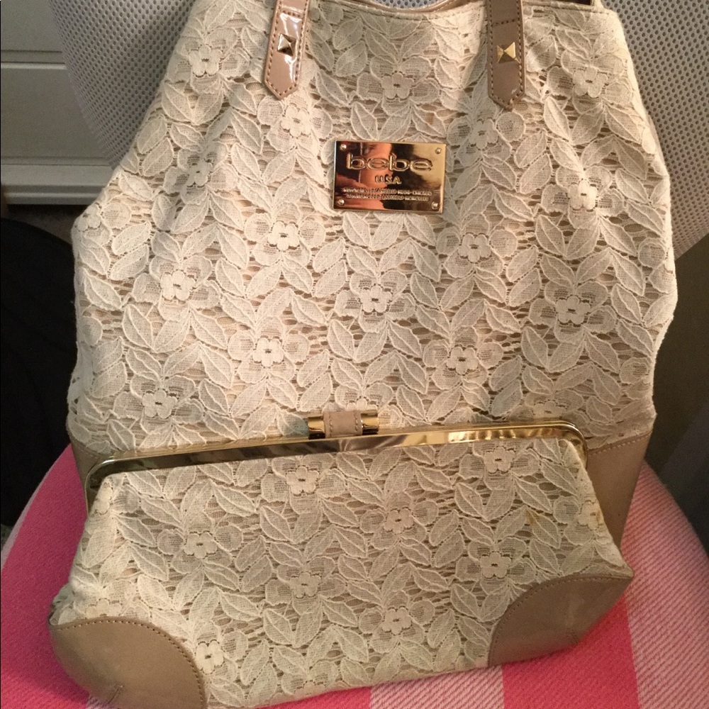 Bebe Bag and Matching Wallet Set
